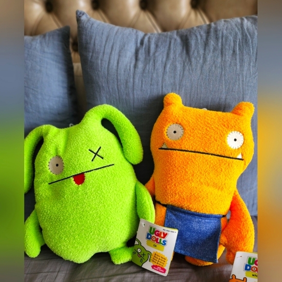 Hasbro Other - HASBRO UGLY DOLLS Two Dolls Stuffed Toys Wage Ox 14"
